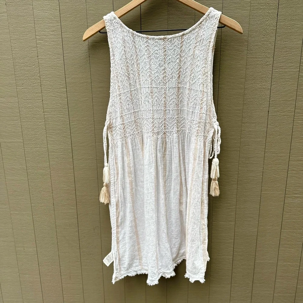 Free People Obi Posey Linen blend tank tunic. Ivory/beige. Size M. - Picture 4 of 10